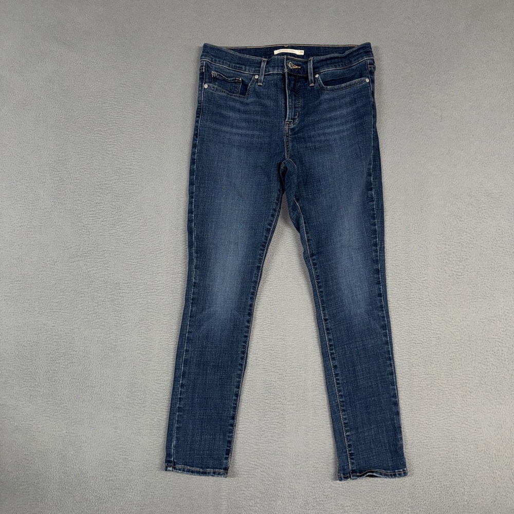 Levis Jeans Womens 28 (Fits 29) Blue 311 Shaping Skinny Distressed Denim Cotton